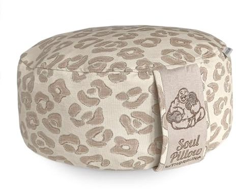 Soul Pillow Meditationskissen, Yoga Sitzkissen 15 cm hoch, Ø30cm mit Dinkelfüllung, Bezug waschbar, Sitzkissen Boden für Meditation und Yogakissen rund, OEKO TEX 100