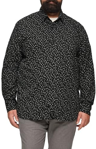 s.Oliver Herren Hemd – Slim Fit, Popeline, Kentkragen, Langarm