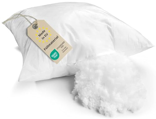 sleepling 1kg Faserfüllung, Füllwatte, Füllmaterial für Kissen, Bastelwatte als Stopfmaterial für Kuscheltiere, Weiche Watte, Hochbausch, Made in EU, Oeko-TEX 100, waschbar