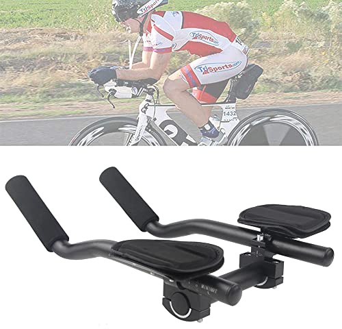 Fahrrad Aero-Lenker, Aluminiumlegierung Aero-Lenker für Rennrad Mountainbike, Fahrradrenn-TT-Lenker, Clip-on-Armlehnen-Lenker, Entspannungs-Triathlon-Handkebars …