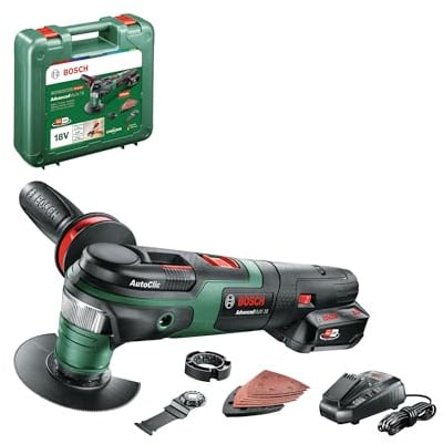 Bosch Akku Multifunktionswerkzeug AdvancedMulti 18 (1 Akku, 18 Volt System, im Koffer)