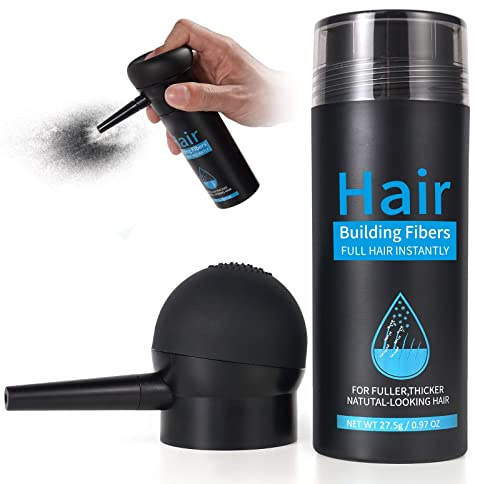 Haarpuder Männer, Haar Spray, Schütthaar zum Sofortigen Kaschieren Kahler Stellen, Haaraufbaufasern, Haarverdichtung für Frauen und Männer (Dunkelbraun)