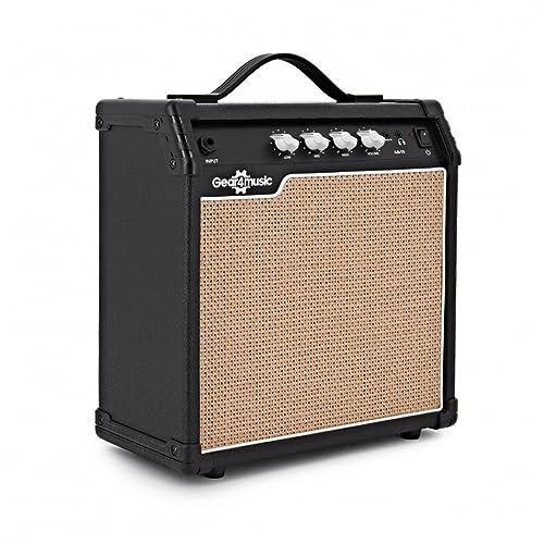 Gear4music 15-W-Übungsverstärker für Akustikgitarre mit 3-Band-EQ