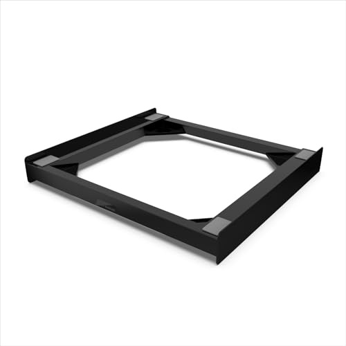 Meliconi Torre Noir: Zwischenbaurahmen für Waschmaschine-Trockner, Vormontiert, 250 kg, Made in Italy, Schwarz