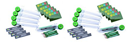 GEO-VERSAND 10 x Petling 13 cm mit Logbuch + Aufkleber + Stift, klar, 11114