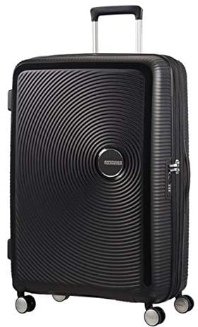 American Tourister Soundbox - Spinner L Erweiterbar Koffer, 77 cm, 97/110 L, Schwarz (Bass Black)