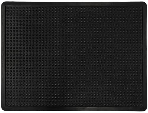 ANRO Anti-Ermüdungsmatte 90x150cm Arbeitsplatzmatte Ergonomische Stehmatte Gummimatte Noppen Bubble rutschfest Schwarz