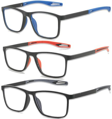 YceLon 3er Pack Lesebrille für Herren – Brille 1,5 Dioptrien, Leichte Lesehilfe mit Sehstärke, Bequeme Lesebrille 1,5+ für Häufige Nutzung