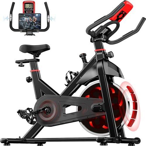 Dskeuzeew Heimtrainer Fahrrad für Zuhause Ergometer Hometrainer mit Einstellbarem sitz Indoor fahrrad LCD Display mit Halterung & Wasserflaschenhalter