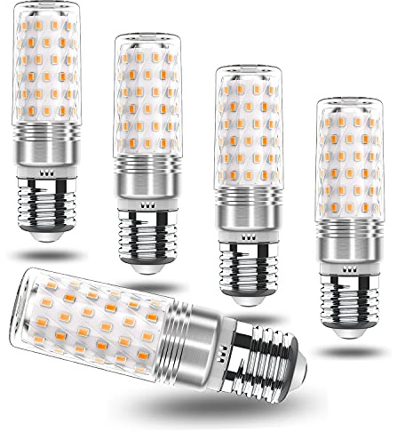 RuLEDne E27 LED Lampen Warmweiß 7W Mais Birne Lampen 2700K, Edison Schraube E27 LED Energiesparlampe Birnen Ersetzt 60W-80W Glühlampe 5 Pack