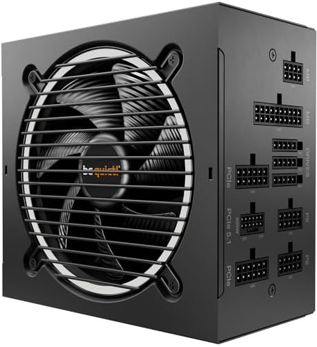 be quiet! Pure Power 12 M 850W, ATX 3.1 und PCIe 5.1 kompatibel, 80 Plus Gold, modulares Netzteil, 12V-2x6-Kabel inkludiert, 120mm be quiet! Lüfter