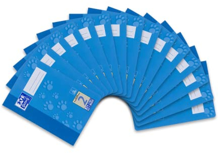Oxford Schulheft A5, 16 Blatt, Lineatur 2, liniert, 15 Stück