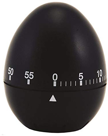 Chef Aid Mechanische Eieruhr 60 Minuten, Küchentimer Ohne Batterien | Mechanischer Küchentimer in Eierform, 60 Minuten, ohne Batterien, mit gut lesbaren Zahlen und Alarm für Küche und Alltag