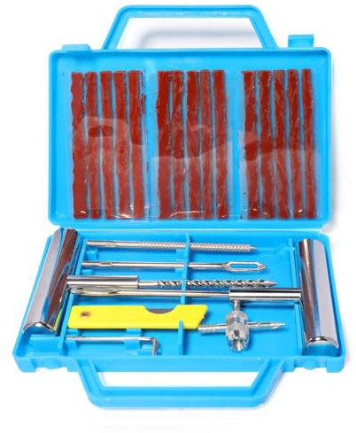 QUNNIE 22-teiliges Reifenreparaturset, schwere Reifenreparaturwerkzeuge und Reifenreparaturset für Auto, Motorrad, LKW, ATV, Traktor, Wohnmobil, SUV, Jeep,