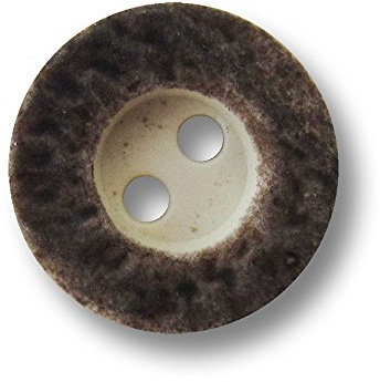 10er Set zünftige braun naturfarbene Zweiloch Kunststoff Knöpfe in Hirschhorn Optik für Trachten & Landhausmode/naturfarben, dunkelbraun/Kunststoffknöpfe/Ø ca. 15mm