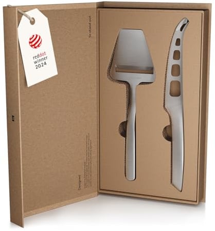LARS NYSØM Edelstahl Käsemesser & Käsehobel Set I Käsemesser und Käsehobel - Set 2-tlg. (Stainless Steel)