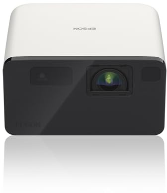 Epson EpiqVision EF-21W tragbarer Mini-Laserprojektor, Full-HD 1.080, 3LCD, 1.000 Lumen, bis zu 150-Zoll-Projektionsfläche, Bluetooth-Lautsprecher, Chromecast, Google TV, weiß