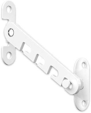 COYUN 1 Stück Fensterfeststeller für Kippfenster, Fensterstopper Metall, Zuschlagschutz, Fenster Kipp Regler,Fensterriegel zum Einstellen der Fensteröffnung(Länge 105mm, Weiß)