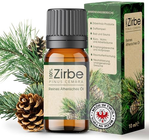 Zirbenöl10ml reines Ätherisches Öl, 100% Pinus Cembra | Zirbelkieferöl (Pinus cembra) für Diffuser, Zirbenwürfel und Duftlampe – natürlicher Zirbenduft als Raumduft für dein Zuhause