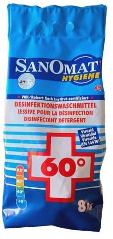 Desinfektionswaschmittel Rösch Waschmittel Sanomat 8 kg Hygiene Waschmittel, VAH zertifiziert & RKI gelistet