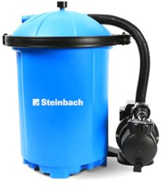 STEINBACH Filteranlage Active Balls 75 – 040120 – Selbstsaugende Pumpe für Pools mit bis zu 26.000 l – Mit Vorfilter, Manometer und integriertem Timer – Inkl. 1150 g Filter Balls