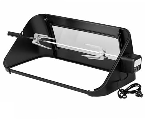 everdure by heston blumenthal Rotisserie System FURNACE 10kg Tragkraft I Drehspieß für Gasgrill mit Sichtfenster I Grillspieß inkl. Clip-Lock Forks und Beleuchtung I 1,5m Stromkabel 220-240V