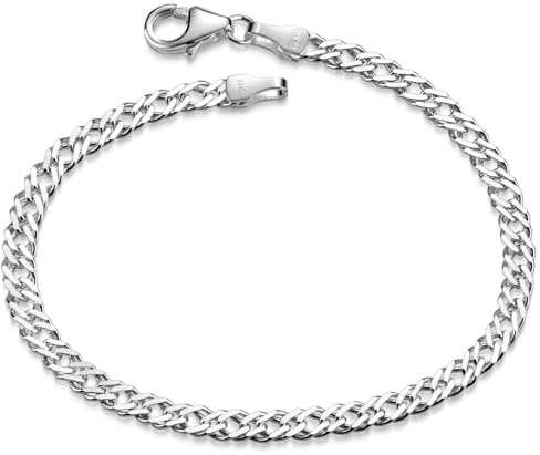 Materia Damen Armkette Silber 925 - Panzerarmband echtsilber SA-136-16cm
