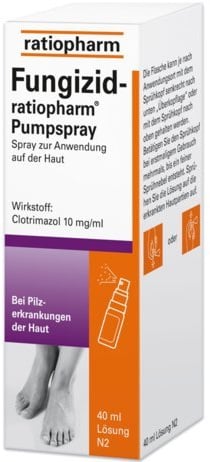 Fungizid-ratiopharm Pumpspray 40 ml gegen Haut- und Fußpilz mit Clotrimazol