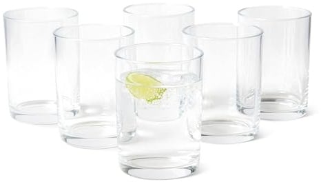 Amazon Basics Trinkgläser, 6-Teiliges Set, 325,3ml, Spülmaschinenfest