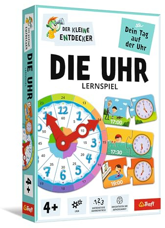 Trefl - Die Uhr – Kleiner Entdecker Lernspiel für Kinder ab 4 Jahren