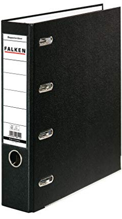 Original Falken PP Kunststoff-Doppelordner. Made in Germany. 7 cm breit für 2x DIN A5 quer Ablage mit Wechselfenster Kontoauszug-Ordner Ringordner