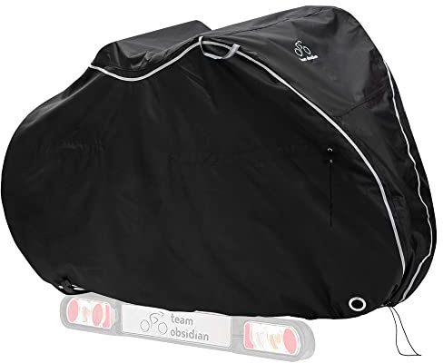 TeamObsidian Fahrradgarage wetterfest - Fahrradabdeckung wasserdicht - 300D Fahrrad Garage Outdoor - 1 bis 3 Fahrräder - Fahrradplane Fahrrad Abdeckung - Fahrradschutzhülle unterwegs