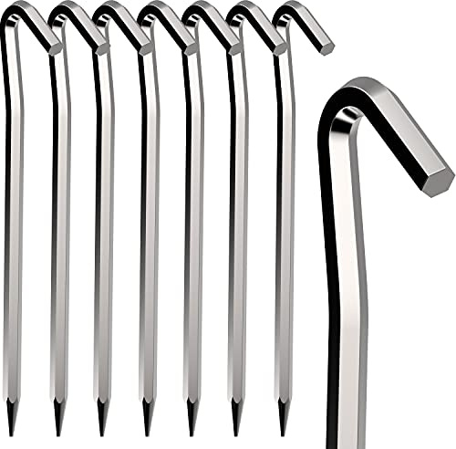 Zeltheringe, 8 Stück Heringe Zelt Metall Pegs 18 cm/7" Aluminium Heringe Erdnägel stabil, Robuste Zeltzubehör für Garten, Camping, Angeln und Zelten