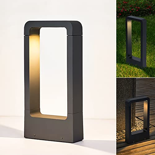 Shuniu LED Wegeleuchten Außen, 7W Gartenleuchte, 3000K Aussenleuchte Stehlampe, Pollerleuchte 30CM IP65, Standleuchte für Garten, Terasse, Korridor