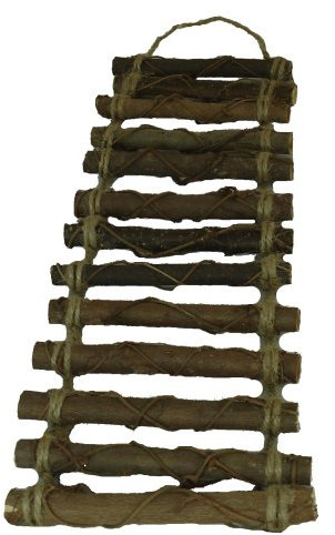 Elmato 10366 Natur-Strickleiter Nagerbrücke Stufe Treppe Nager, Zubehör Käfig 60×15 cm