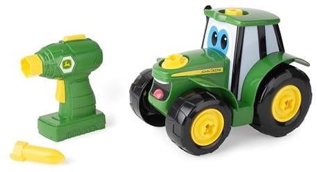 John Deere 46655 Bau-Ihr-Ihnen-Johnny-Traktor, Kinder Traktor zum Selbstbauen, Hochwertiger für Kinder ab 18 Monaten, Spielen und Sammeln, Spielzeugtraktor, ab 18 Monaten, Grüne