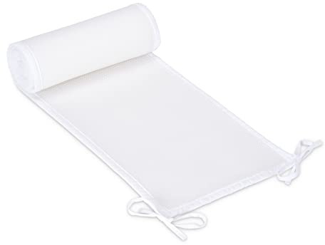 FabiMax Nestchen/Bettumrandung aus atmungsaktivem Netzstoff, 200 cm (55/90/55) - für Beistellbett Boxspring, weiß