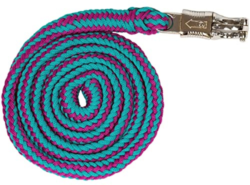 RL24 Führstrick mit Panikhaken BASICLINE türkis/pink 180cm