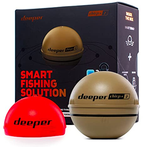 Deeper Chirp+2 - Auswerfbarer GPS Fischfinder, fürs Bootangeln, Eisfischen, Uferangeln | Auswerfbares Echolot mit benutzerfreundlicher kostenloser App