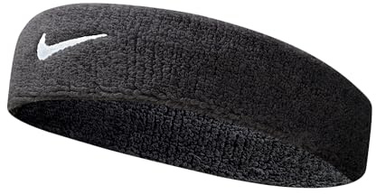 Nike Unisex Erwachsene Swoosh Headband/Stirnband, Schwarz (Black/White), Einheitsgröße
