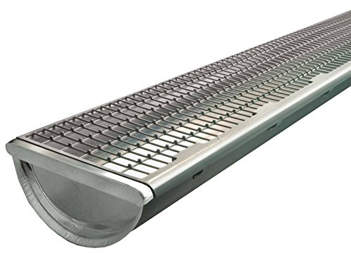 10 meter Dachrinnenschutz Laubstop | Elementlänge 1 meter | Farbe grau für Zinkdachrinnen