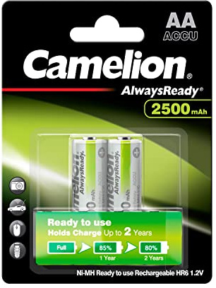 Camelion Always Ready NI-MH HR6 Akku (AA, 2500mAh, 2-er Pack)
