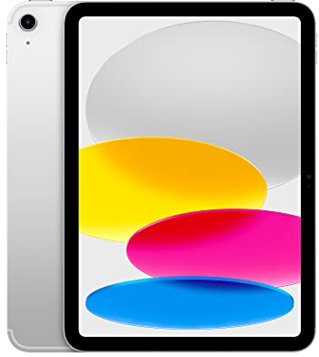 Apple iPad (10. Generation, 10.9-Zoll, 2022), 64GB, Wi-Fi + Cellular, Silber (Generalüberholt)
