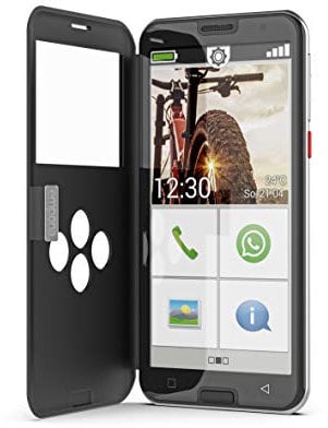 emporiaSMART.5 | Seniorenhandy 4G VoLTE | Senioren Smartphone ohne Vertrag | Mobiltelefon mit Notruftaste | 5,5-Zoll-Display | Android 10 | 13 MP Kamera | Schwarz