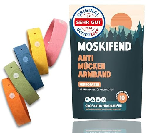 Mückenschutz Armband - Moskito Insektenschutz (Urlaub must haves - camping gadgets,reise gadgets) für Kinder und Erwachsene gegen moskito - (10x Armband)