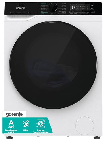 Gorenje WD2PA854ADW, DE Waschtrockner, Connect Life, 16 Programme, 8 KG, 54 Liter, 1400 U, min, AirDry, Inverter PowerDrive Motor, SterilTub, AllergySteam, PowerJetwash, StopAddGo, Wash&Dry 60', A-30%