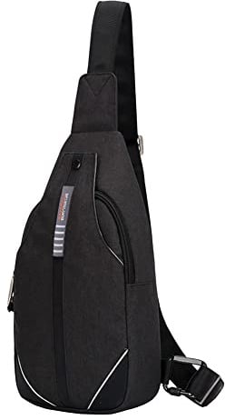 WATERFLY Anti-Diebstahl Sling Bag für Damen und Herren Brusttasche Hippie Crossbody Bag Multipurpose Daypack