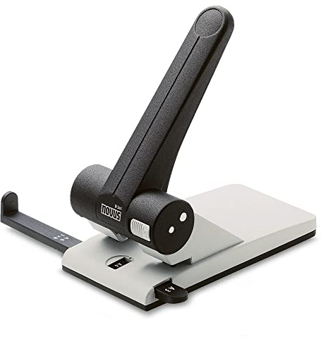 Novus B 265 Locher (Registraturlocher für das Büro, Metall, Stanzleistung) 65 Blatt, lichtgrau/schwarz