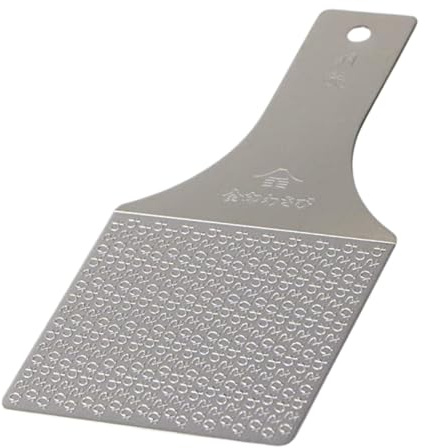 Nachhaltige Wasabi-Reibe aus Edelstahl – Hagane Zame REGULAR – Reiben Sie Wasabi, Knoblauch, Ingwer, Äpfel, Obst, Gemüse, cremige Textur/Kinjirushi Wasabi (Reguar, 17,3 x 8,4 cm)