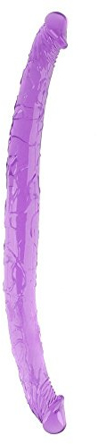 Beauty7-18 Zoll Doppelseitige Realistic Analdildo Double Dong Realistic Analdildo Doppel Penis Doppeldildo Dildo Frauen Lesbisch Homosexuelle Sex Spielzeug 45cm (lila)